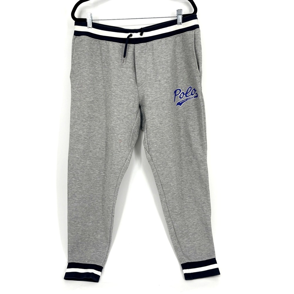 Polo Ralph Lauren Jogger Sweatpants Mens XL Gray Spell Out Performance